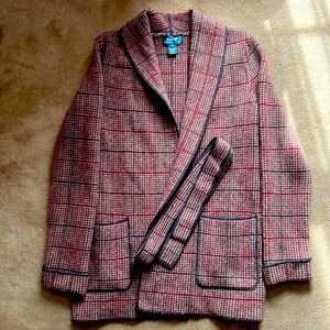 Ralph Lauren Blazer Brown plaid 100%Lambswool Gently worn